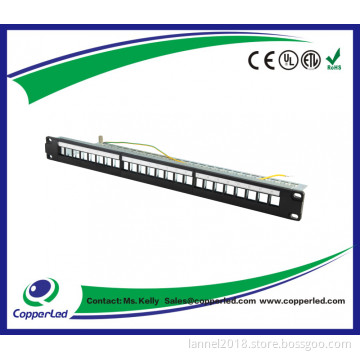 FTP Blank Patch Panel 24Port with back bar